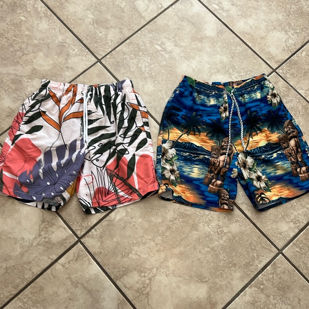 Two swim trunks